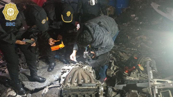 Así almacenaban 3 mil toneladas de autopartes en Iztapalapa y los descubrieron