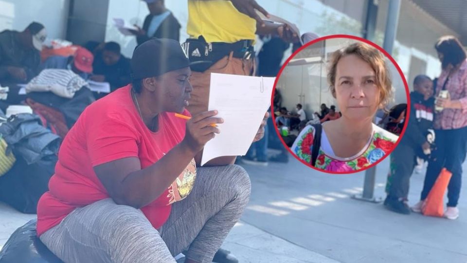 Un centenar de ciudadanos de Haití tramitan en León su condición de asilo. Los atendió, por parte del gobierno estatal, la subsecretaria del Migrante, Susana Guerra.