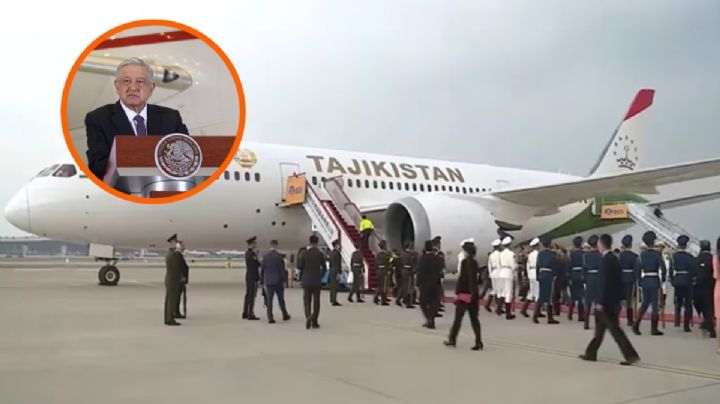 Presidente de Tayikistán ya estrenó el avión que le vendió AMLO
