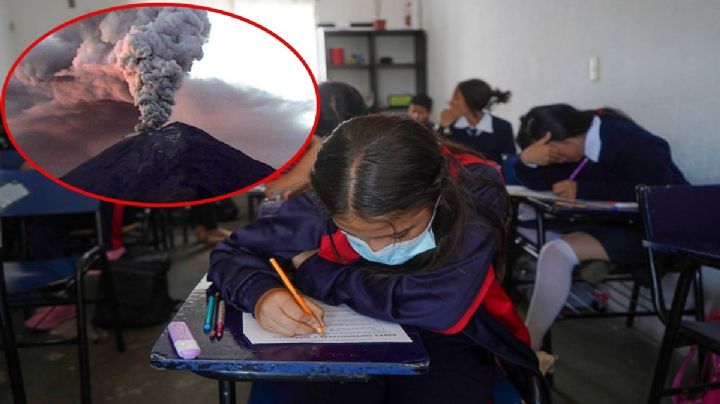 ¿Qué municipios de Puebla suspenden clases por caída de ceniza del Popocatépetl?