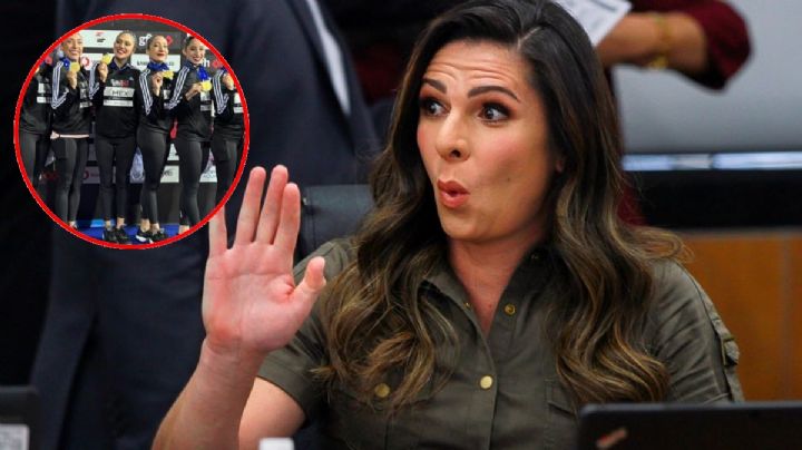 "Por mí que vendan calzones", Ana Gabriela Guevara VS equipo de Natación Artística