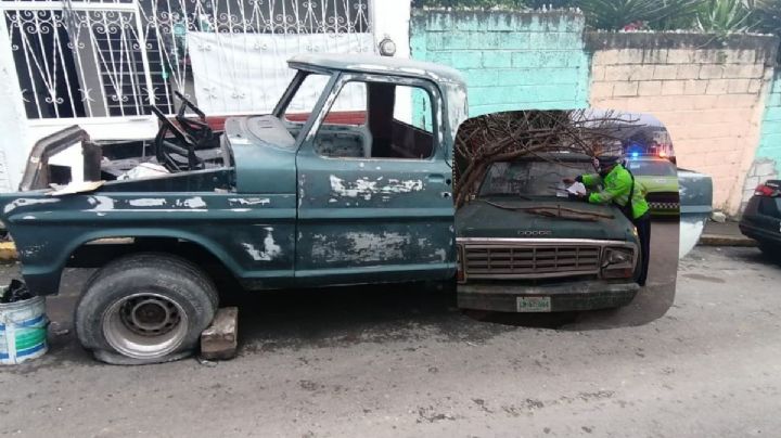 Así puedes reportar y pedir el retiro de autos maceta en calles de Veracruz
