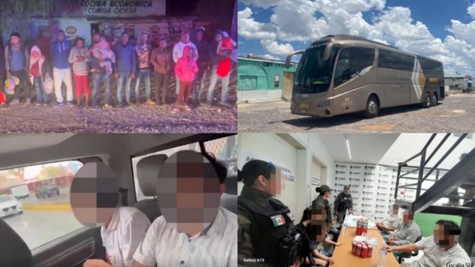 La fiscalía de SLP informó este jueves el rescate de 34 personas que forman parte del grupo de 50 migrantes y dos choferes secuestrados el lunes pasado