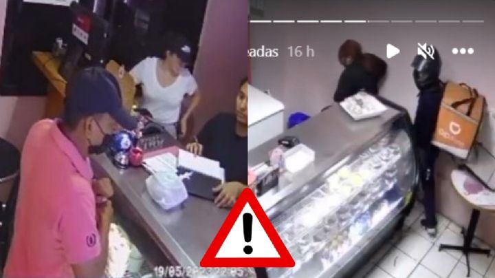 Como repartidor de DiDi, roban por tercera vez pastelería de Veracruz