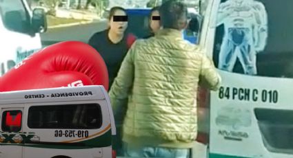 Novia de conductor se va a los golpes con chofer de combi en Pachuca | VIDEO