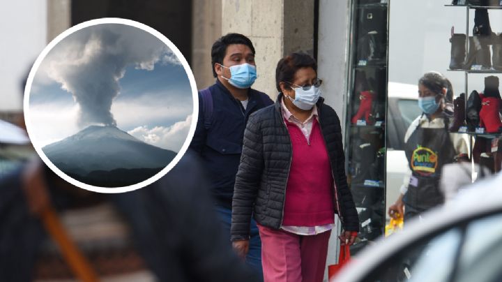 Cae ceniza del Popocatépetl en Nogales; recomiendan regresar al uso de cubrebocas