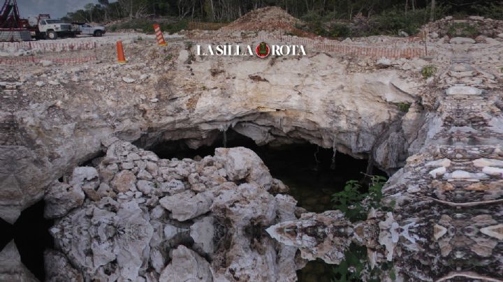 Tren Maya: el cenote que exhibe los daños por obras del Tramo 5 en Tulum