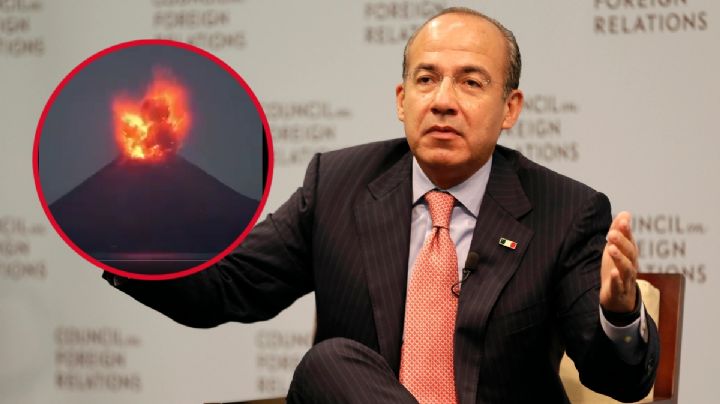 "Preocupante pero gran espectáculo": Felipe Calderón sobre el volcán Popocatépetl