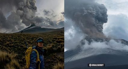 Tiktoker sube a Popocatépetl en plena contingencia y graba tremor (VIDEO)