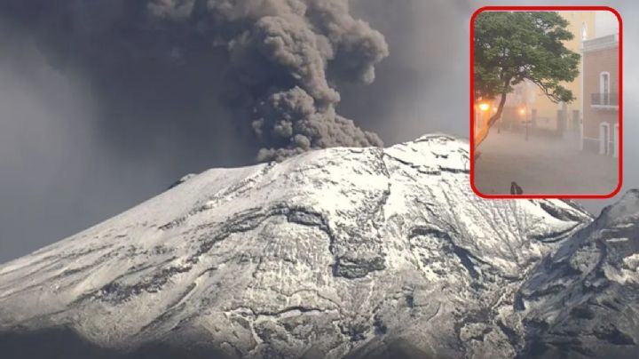 Disminuye caída de ceniza del Popocatépetl; siguen clases a distancia en Puebla