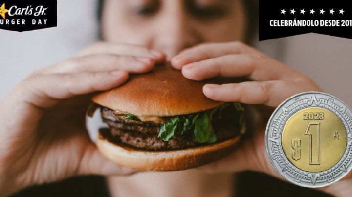 Hamburguesas a 1 peso el domingo en Carl's Jr. en Guanajuato