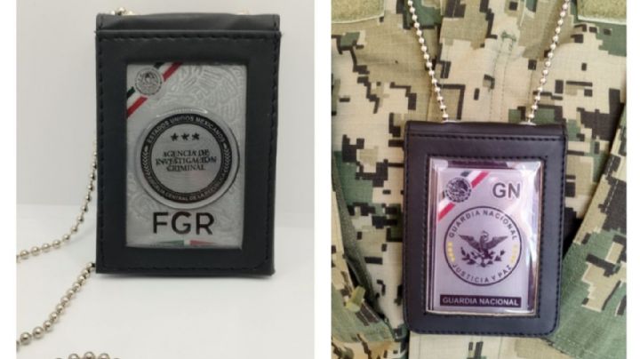 Placas y "charolas" de FGR y Guardia Nacional, a la venta en internet; inician investigación