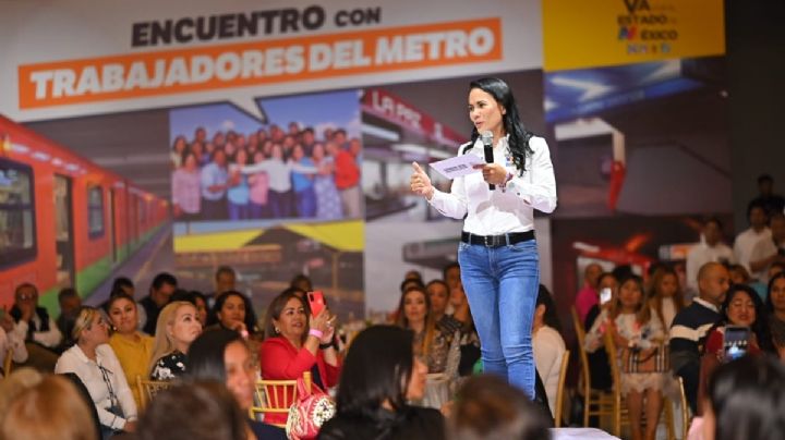 Elecciones 2023 en Edomex: Alejandra del Moral encomienda su victoria a los trabajadores del Metro