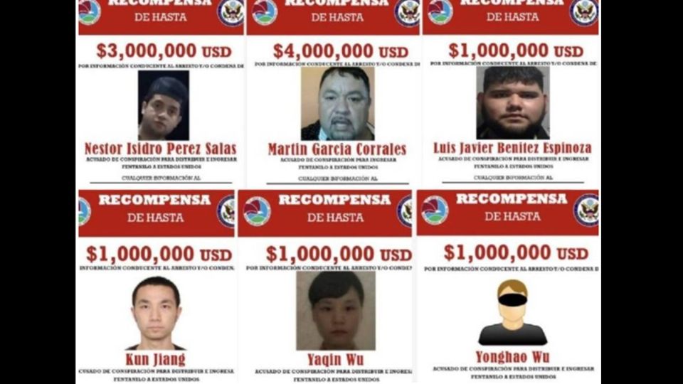 Tráfico de Fentanilo: DEA ofrece 4 millones de dólares por los socios de Los Chapitos