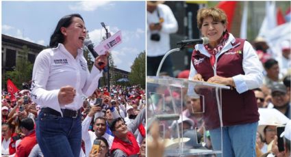 Delfina Gómez y Alejandra del Moral miden fuerzas en Toluca