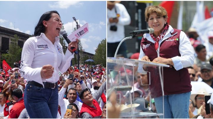 Delfina Gómez y Alejandra del Moral miden fuerzas en Toluca