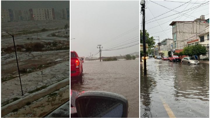 Otra vez en domingo, granizada e inundaciones en Pachuca | FOTOS