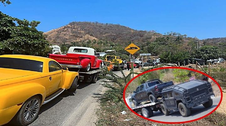 FOTOS: Trasladan autos clásicos y de lujo a Chilpancingo; eran de la Familia Michoacana