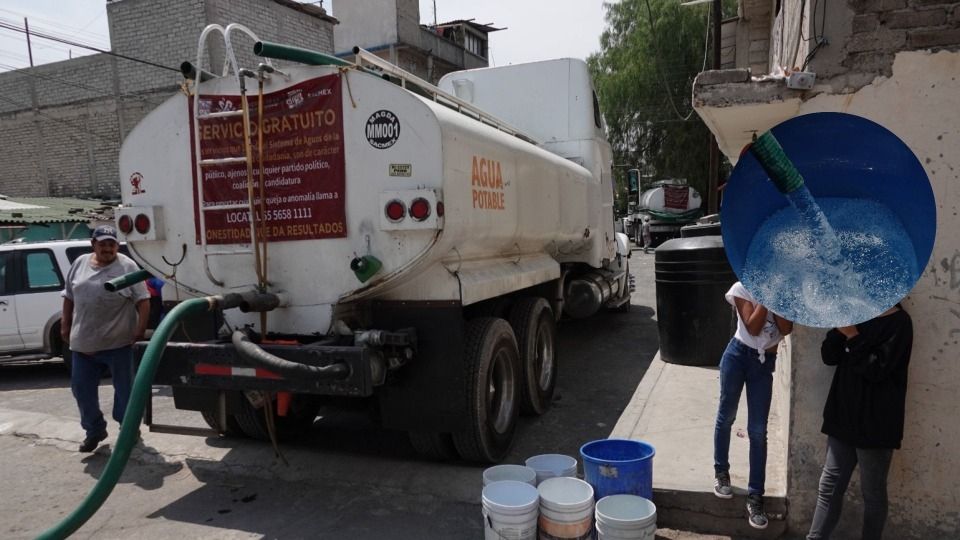 Un operador de pipas informó que la escasez de agua ha incrementado en las últimas semanas esto ha provocado que el servicio se cubra a la mitad