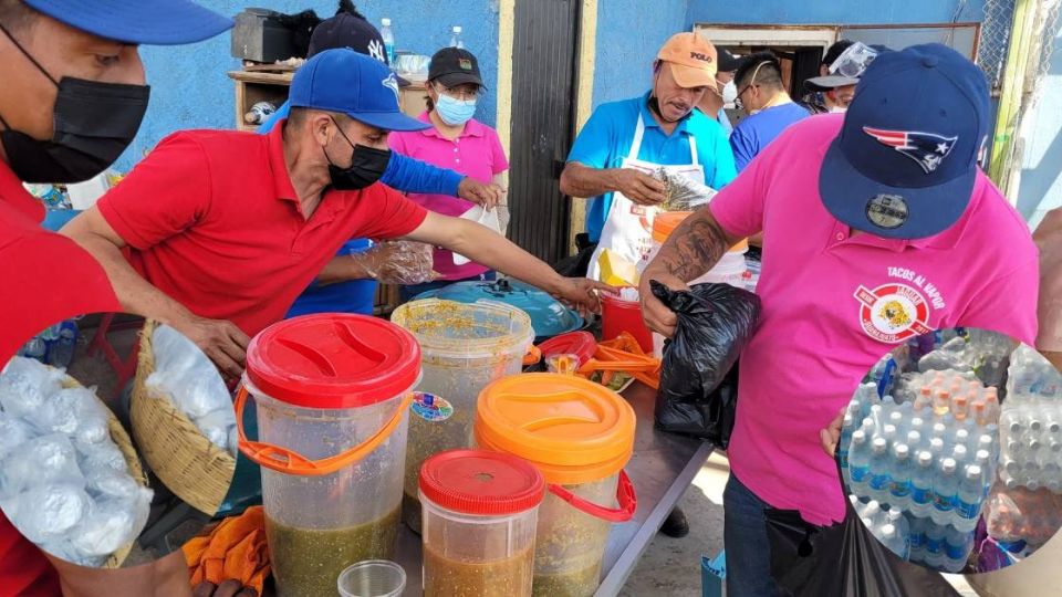 Apoyó la ciudadanía con comida y agua a los combatientes del incendio del relleno sanitario.