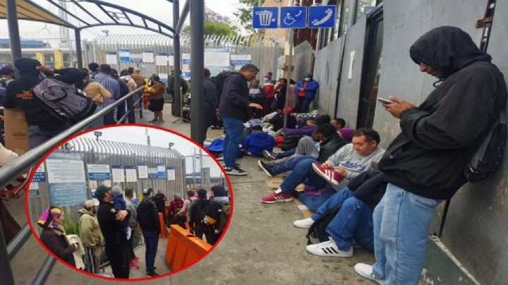 Todo mundo se saltó el muro, pero yo no me quise saltar: Migrantes hacen plantón para solicitar asilo