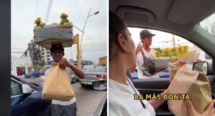 Influencer hace intercambio sorpresa a vendedor ambulante de Veracruz