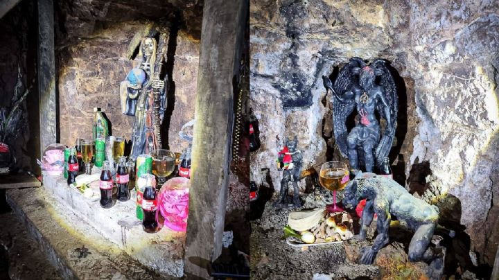 En túnel de huachicol encuentran altares a la Santa Muerte y Satán, en Cuautepec