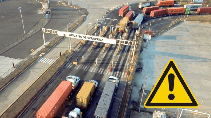 Por fallas en aduanas, traileros tardan 4 horas en entrar al puerto de Veracruz