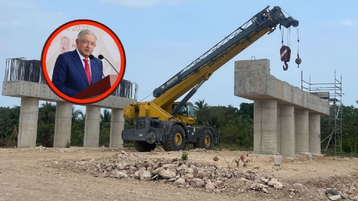 Tren Maya: AMLO promete inaugurarlo en diciembre "llueve, truene o relampagueé"