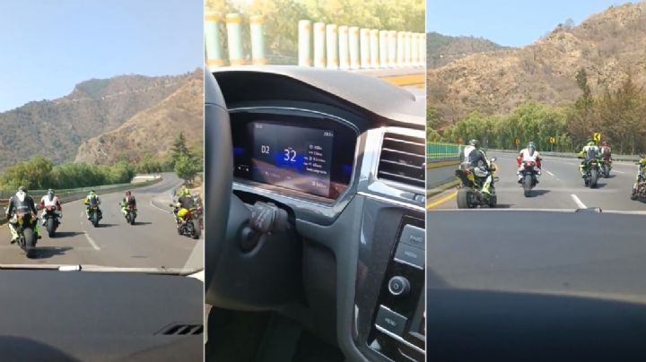 VIDEO | Otra de motociclistas: juegan y retienen tránsito en la México-Cuernavaca