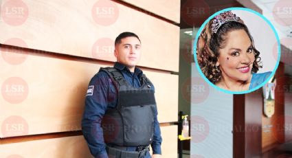 Policía que "robó el corazón” de Tatiana, ahora cuida oficina del gobernador Menchaca