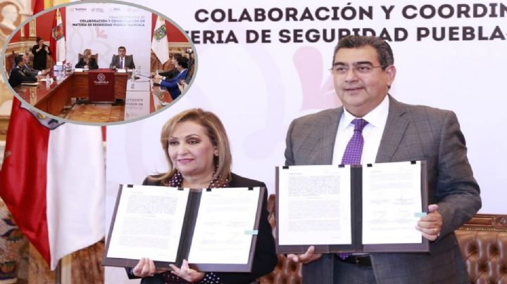 Firman Puebla y Tlaxcala convenio para reforzar seguridad y combatir delincuencia