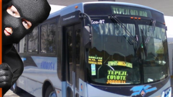 Ladrones fingen ser pasajeros, asaltan autobús a mano armada en Hidalgo