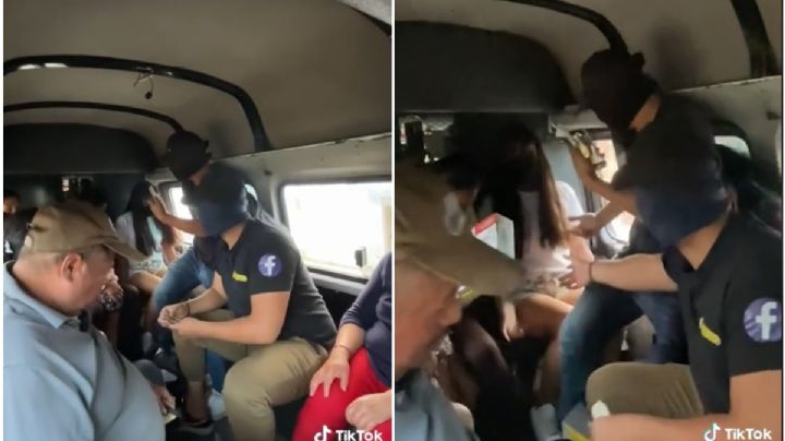 VIDEO TIKTOK: "Asalto" a combi termina con final feliz