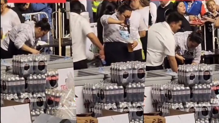 VIDEO: Exhiben a vendedora reciclando “charquitos” de cerveza en concierto del Buki