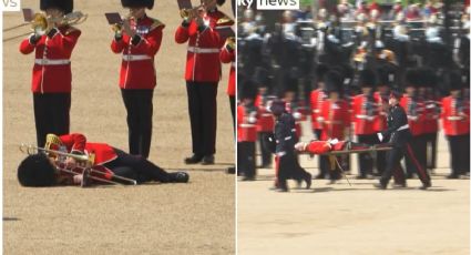 VIDEO: Calor noquea a guardias reales británicos durante desfile militar