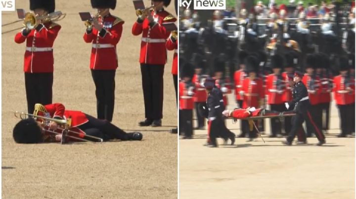 VIDEO: Calor noquea a guardias reales británicos durante desfile militar