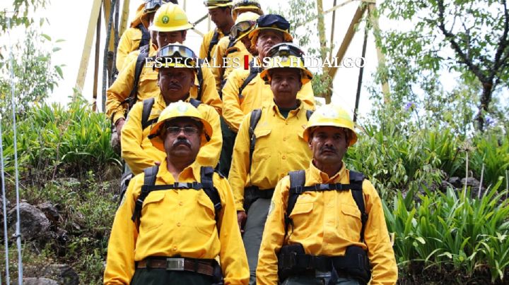 Los brigadistas hidalguenses que combaten el fuego desde Canadá hasta Chile