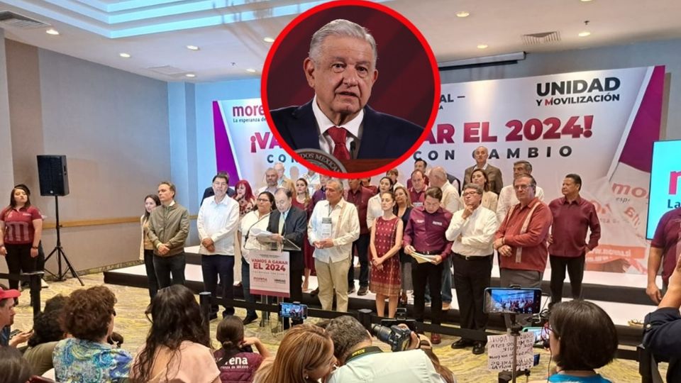 Corcholatas de Morena durante Consejo Nacional