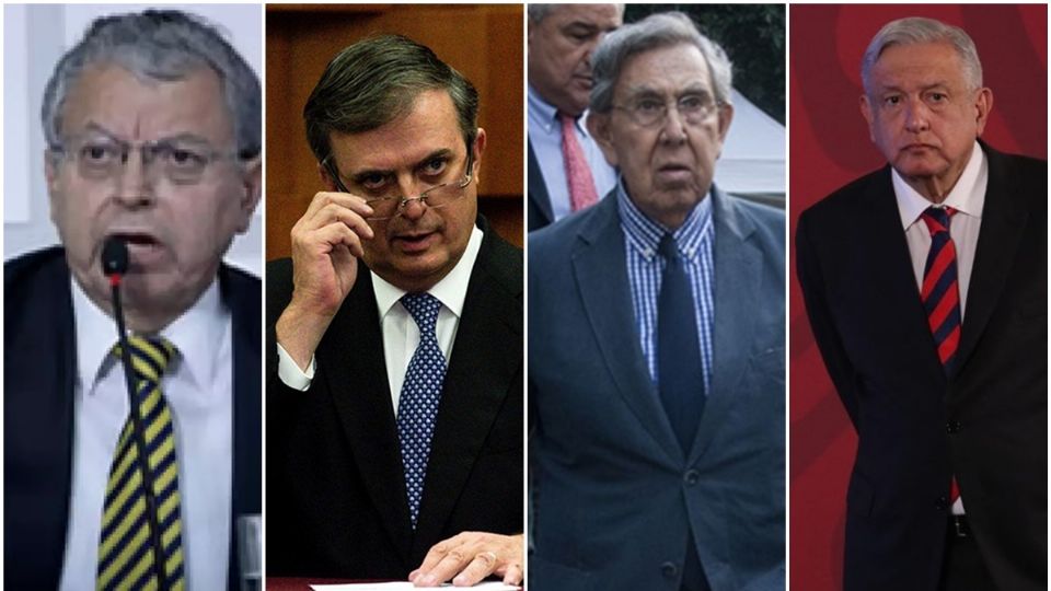 Manuel Camacho Solís, Marcelo Ebrard, Cuauhtémoc Cárdenas y López Obrador