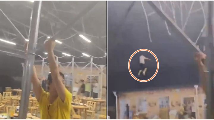 VIDEO: Comensales salen volando de restaurante por fuertes rachas de viento