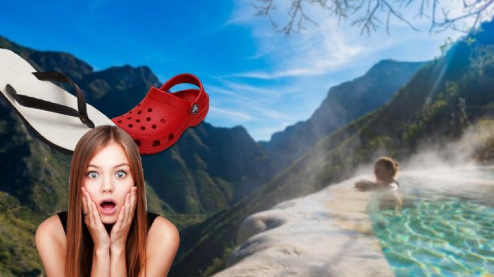 ¿Por qué no debes usar chanclas en las Grutas de Tolantongo? Recuperan decenas | VIDEO