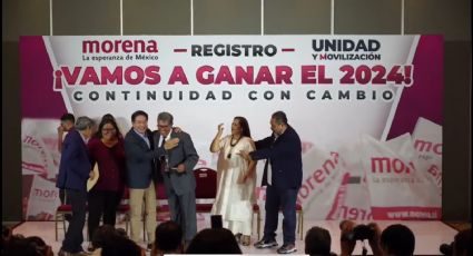 Se registran Sheinbaum, Monreal y Adán Augusto en Morena