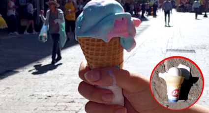 Calor de 37 grados: Un helado se derrite en la mano  | VIDEO