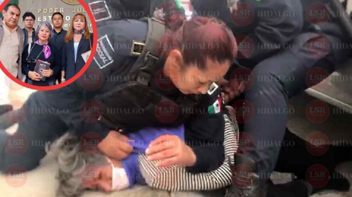 Policías y funcionarios de Pachuca libran proceso judicial, sometieron a una mujer en el piso