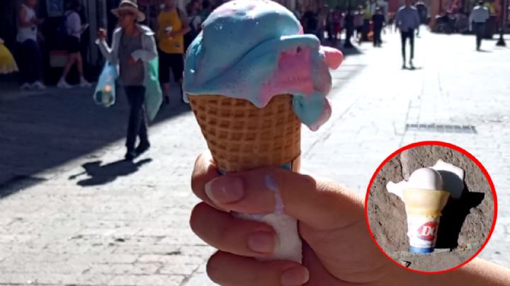 Calor de 37 grados: Un helado se derrite en la mano  | VIDEO