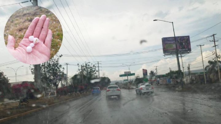 Disfrutan leoneses la tarde de este sábado de lluvia y granizo