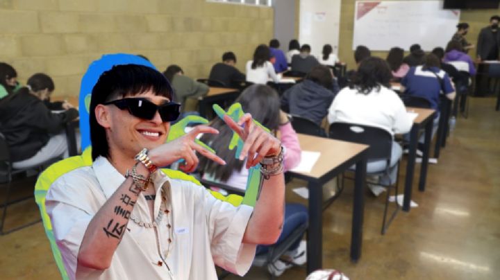 ¿Será? Captan a doble de Peso Pluma haciendo examen de ingreso a la UAEH | FOTO