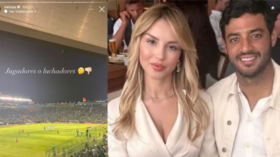 La esposa de Carlos Vela, Saioa Cañibano, se quejó de los jugadores del León.