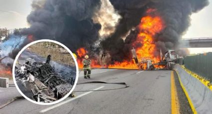 Muere chofer calcinado en incendio de tractocamión en el sur de Veracruz